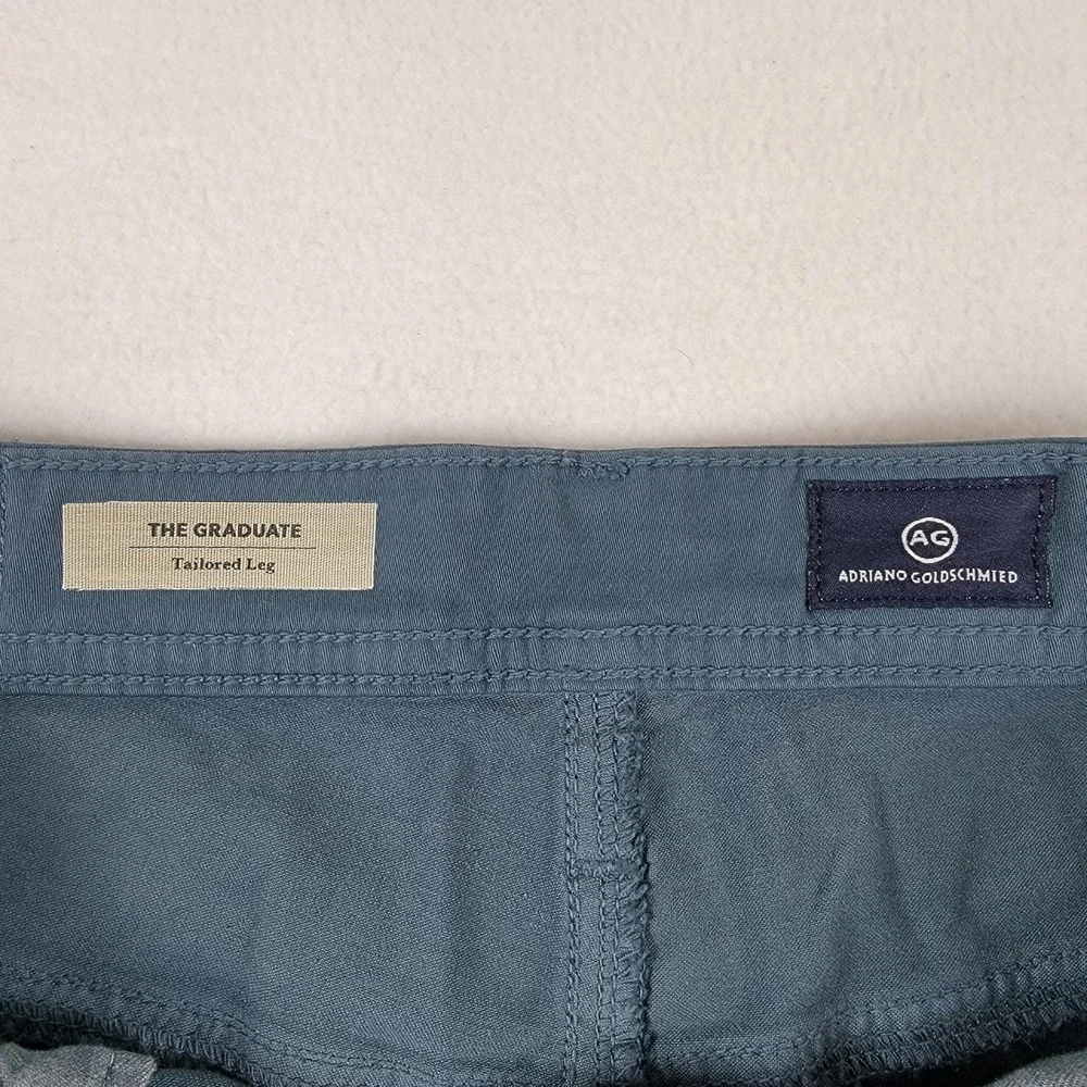 AG Adriano Goldschmied Mens The Graduate Tailored Leg Pants Tech Work Blue 32x34
